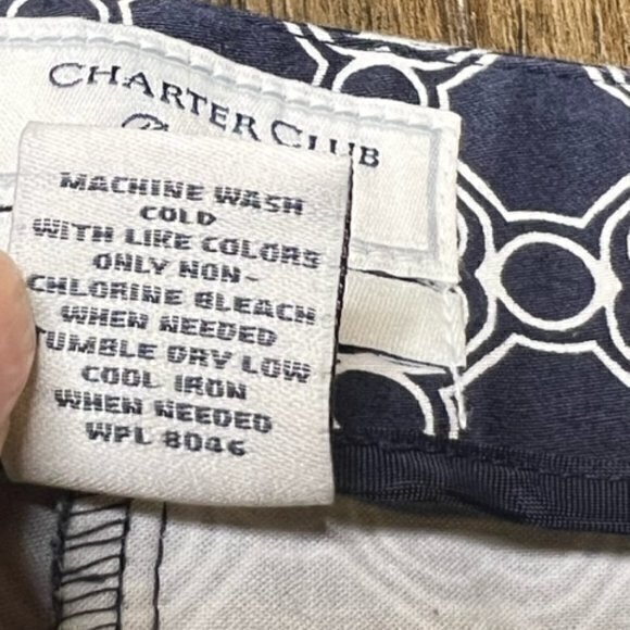 BUNDLE 3 FOR $18- Womens Pants Classic Fit Crop Blue White Straight Leg Size 6 - Picture 7 of 12